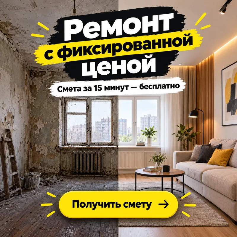 Пример креатива: ремонт с фиксированной ценой